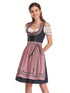 3-teiliges Damen Dirndl Set – Dunkelblaues Oktoberfest Kostüm mit Bluse und Schürze